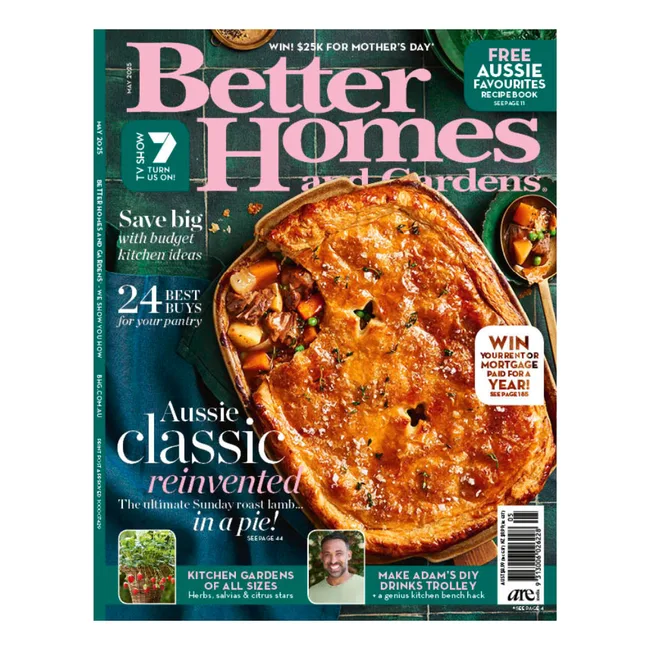 june issue of bhg magazine with pie on front cover