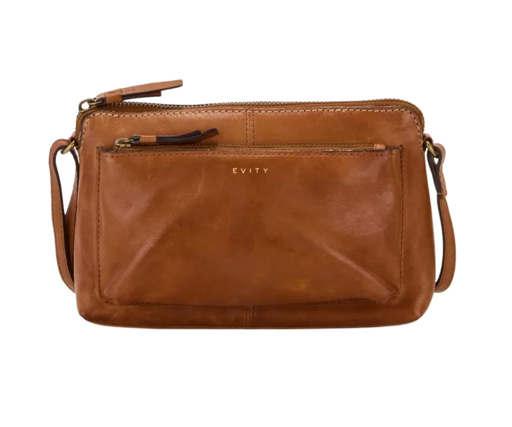 brown leather crossbody bag