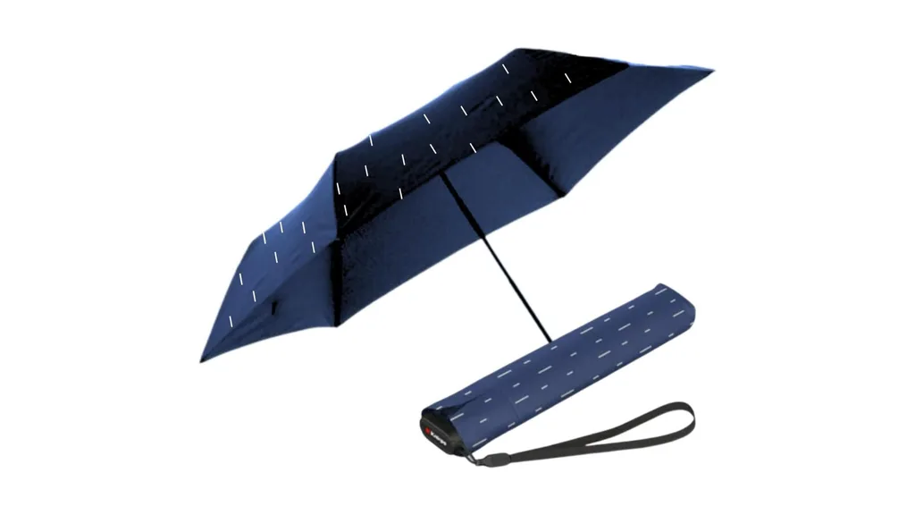 Knirps Ultra US.050 Slim Manual Pocket Umbrella in blue.