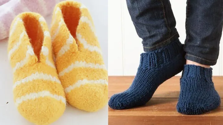 knitted slippers