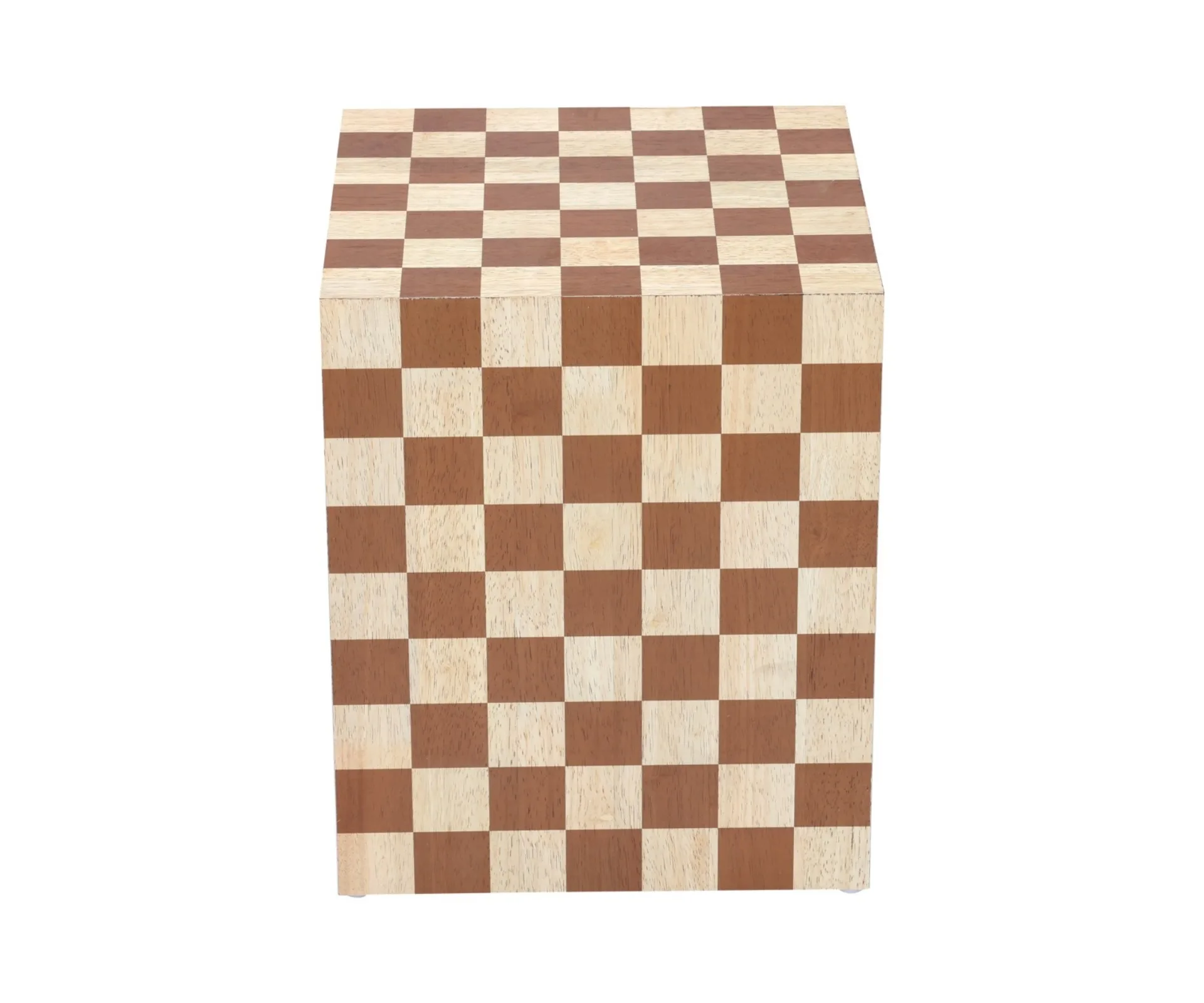cube shaped checker side table