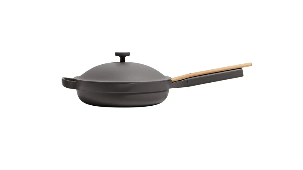 Our Place Always Pan 2.0 has a ceramic coating, lid, beechwood spatula, steamer basket and colander that's earned it a spot on our list of the best non-stick fry pan options in Australia.