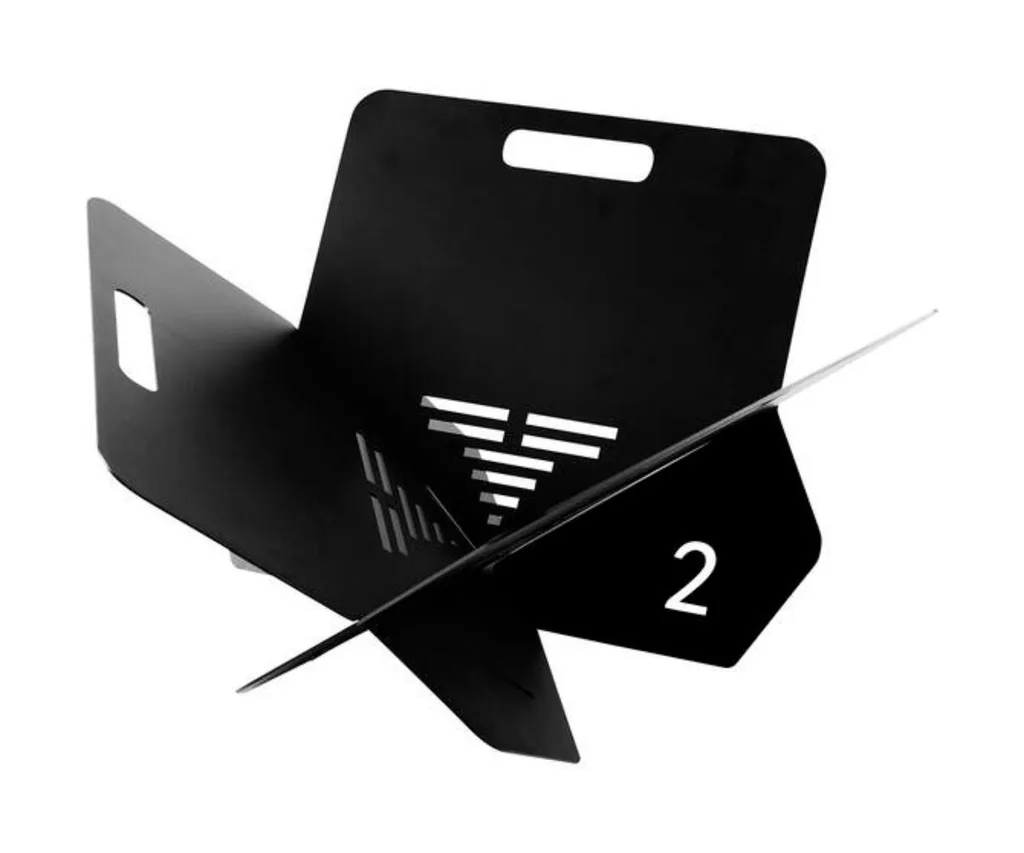 triangle flat pack fire pit in black