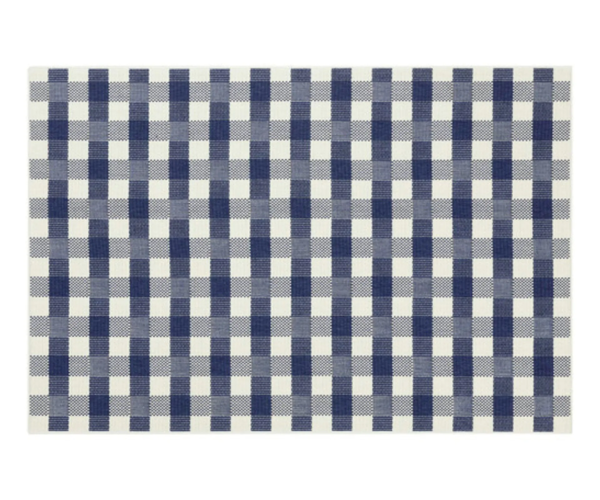 contemporary rug with check blue and white pattern