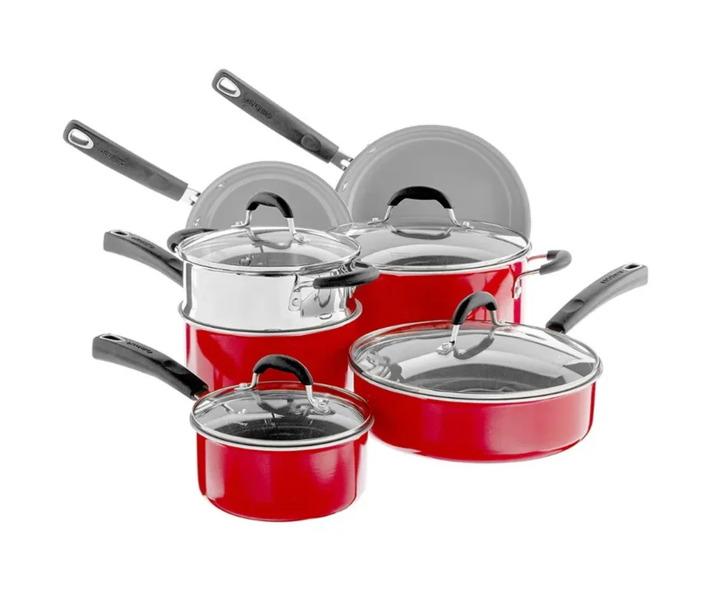 Cuisinart Advantage 11-piece cookware set - red