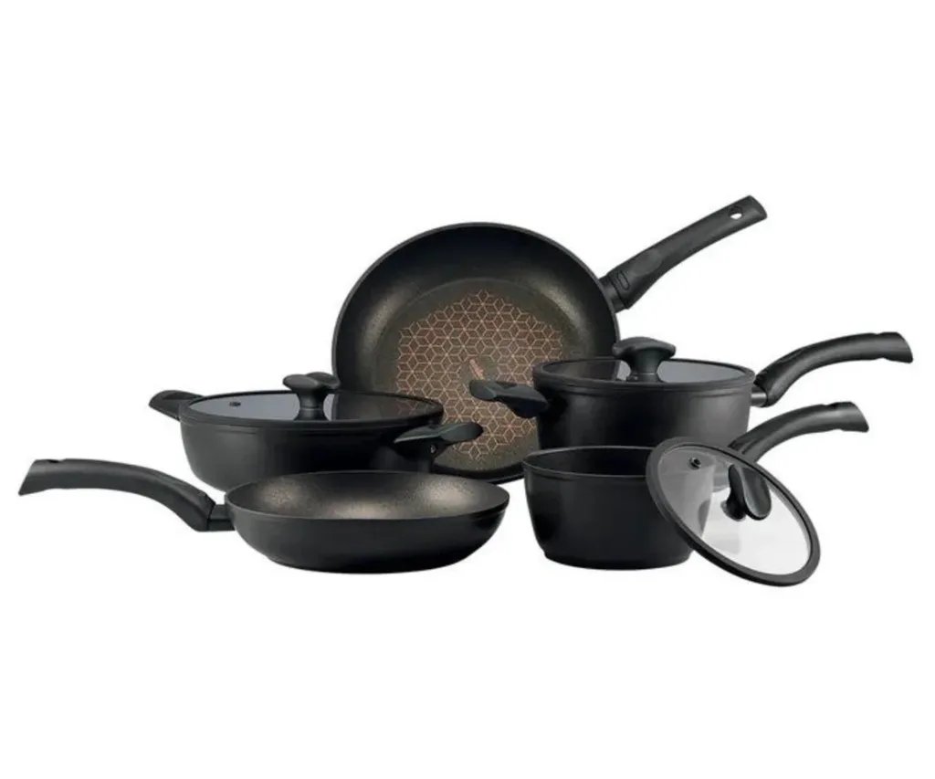 Essteele Per Salute nonstick induction cookware 5-piece set in black