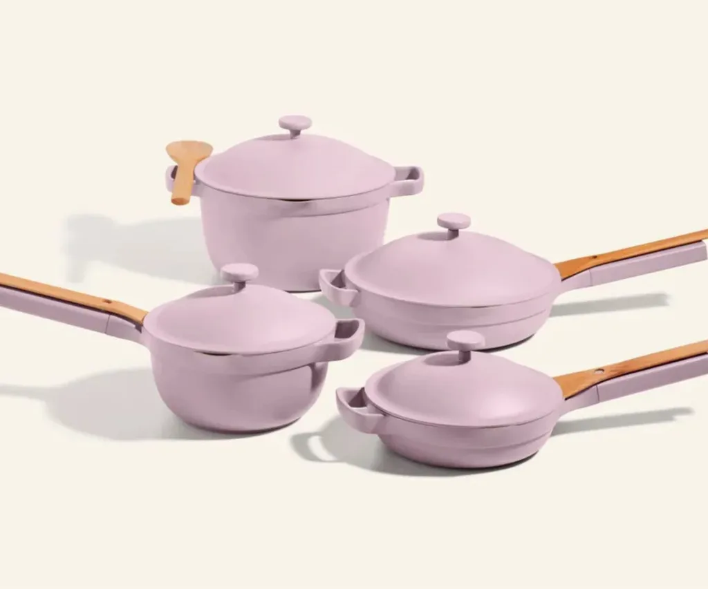 Our Place four-piece cookware set in spice