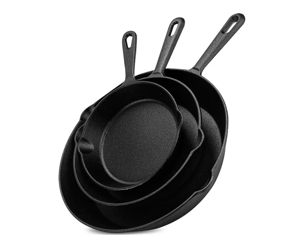 Utopia Pre Seasoned Cast Iron Skillet Set of 3