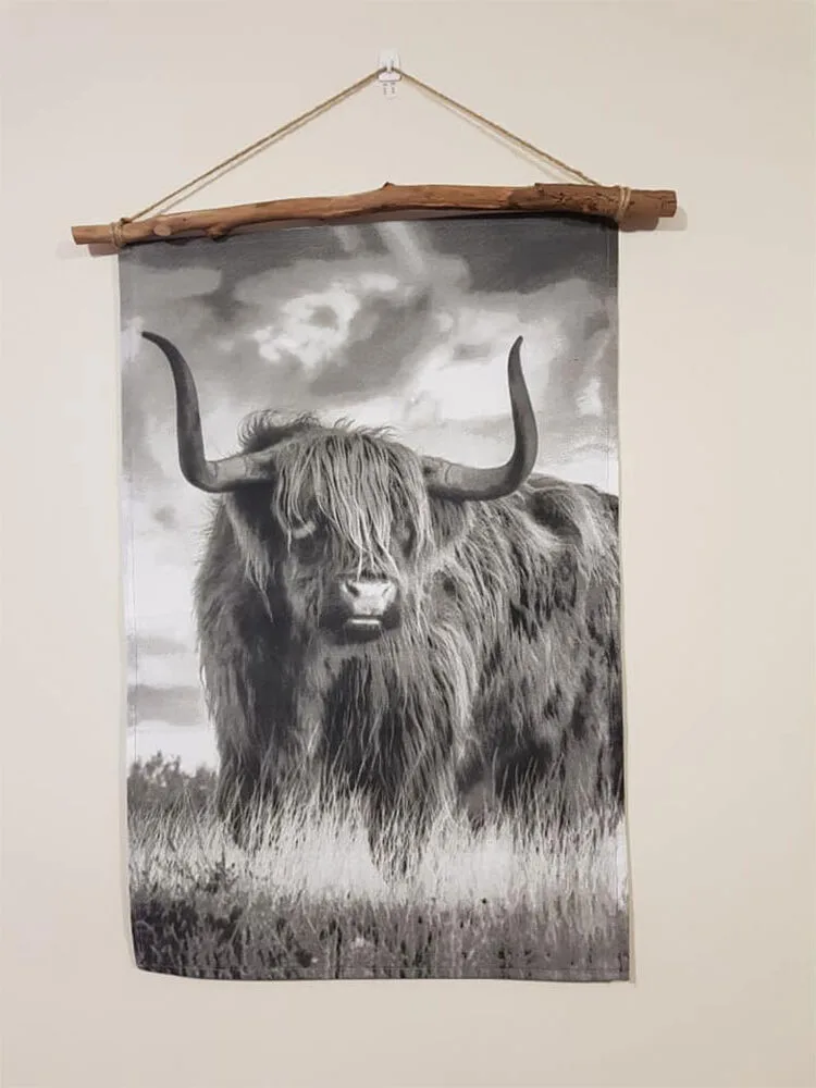 Highland cow wall hanging