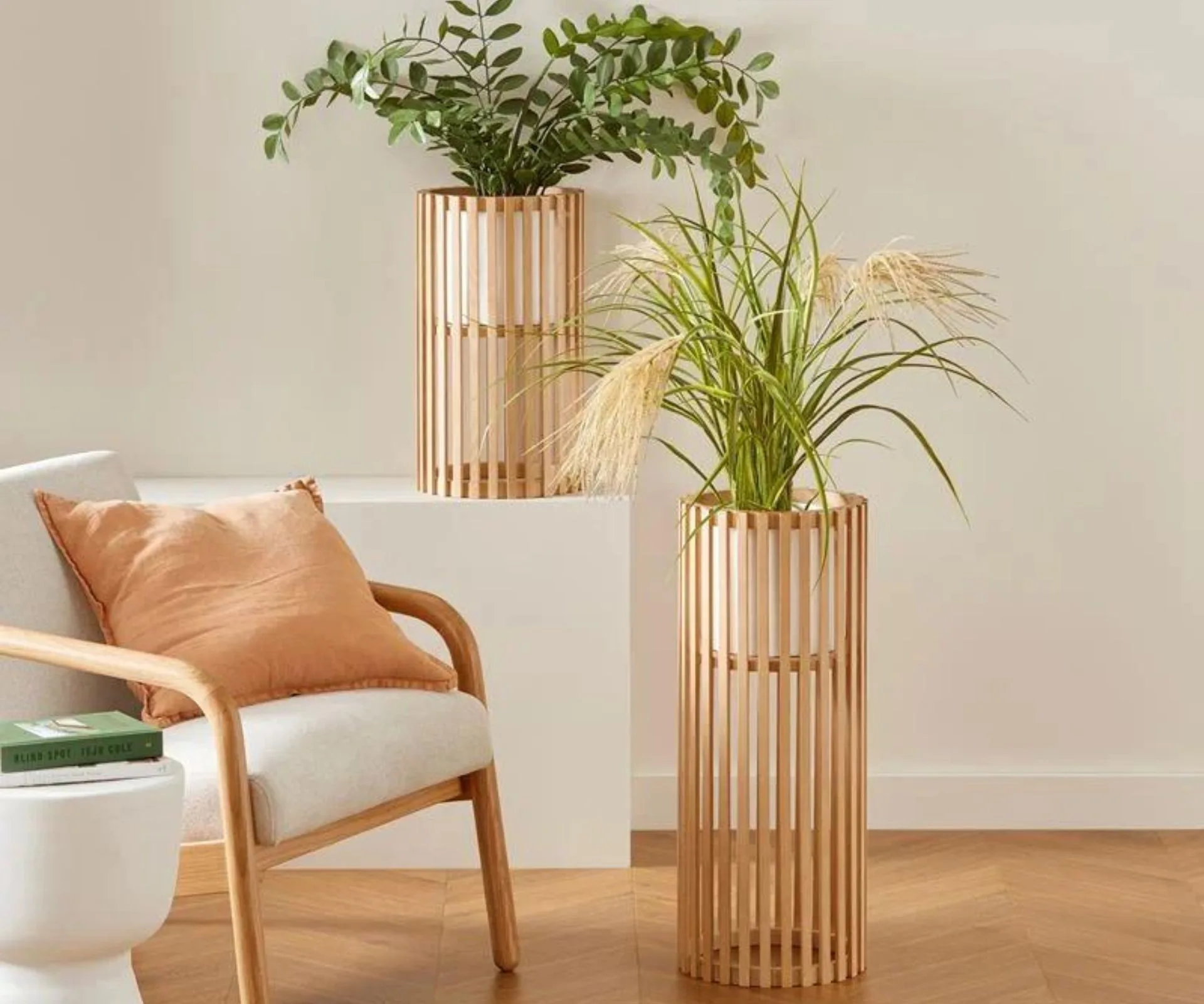 Adairs Mark Tuckey Natural Column Plant Stand