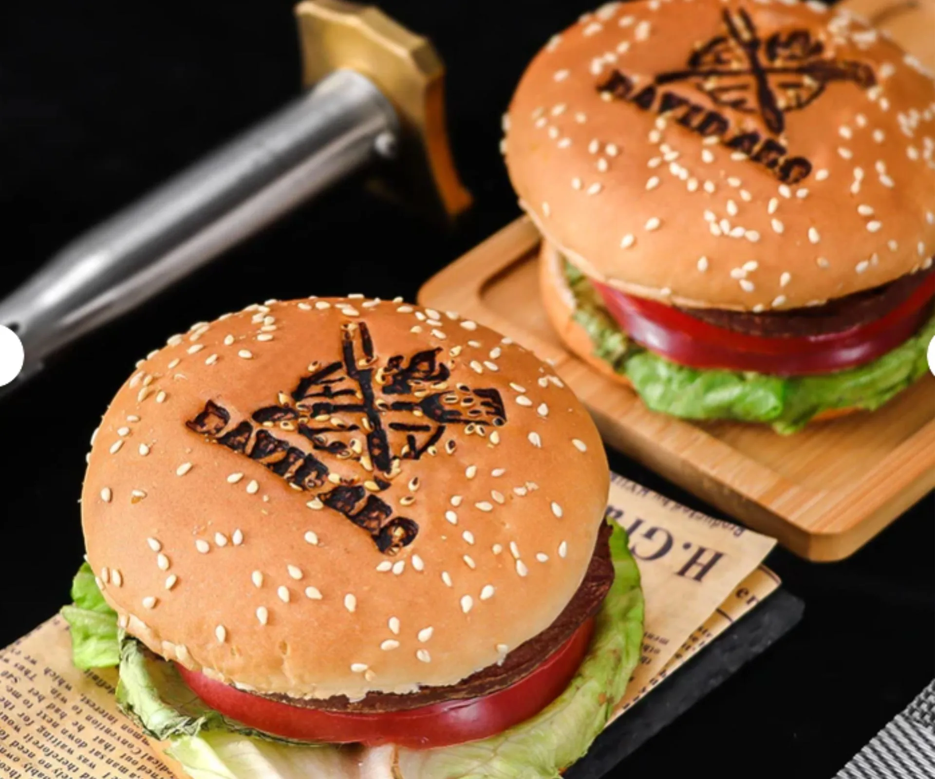 Custom branding iron for burgers and steaks
