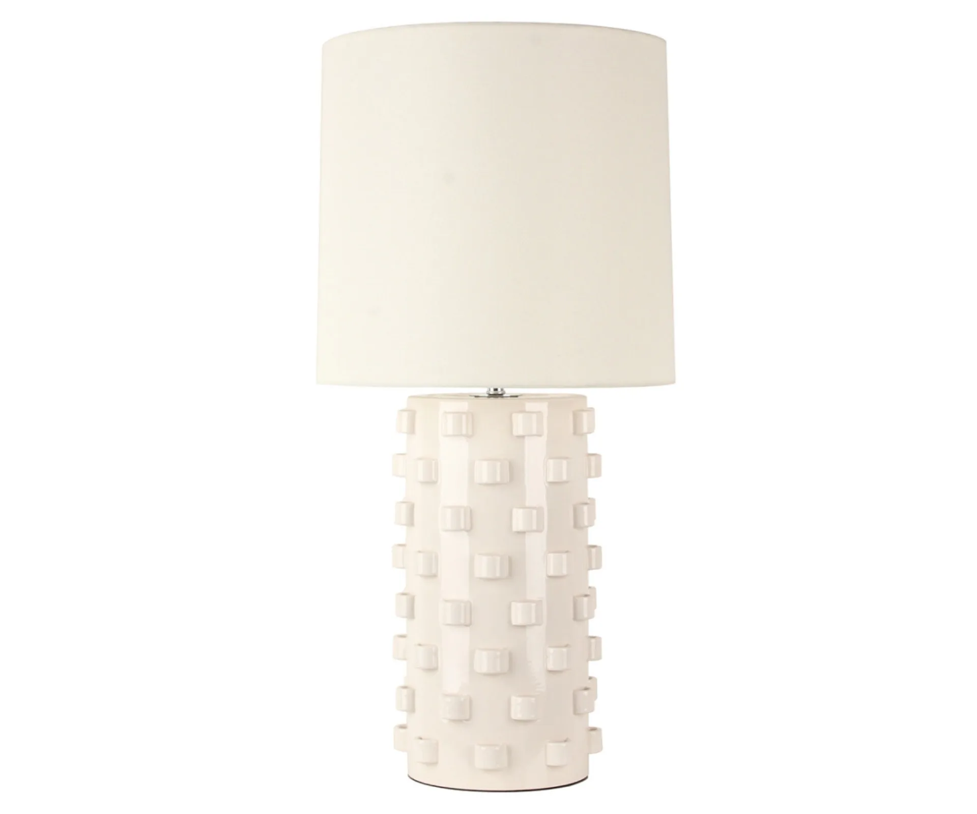 hamptons lamp with nodules on the base