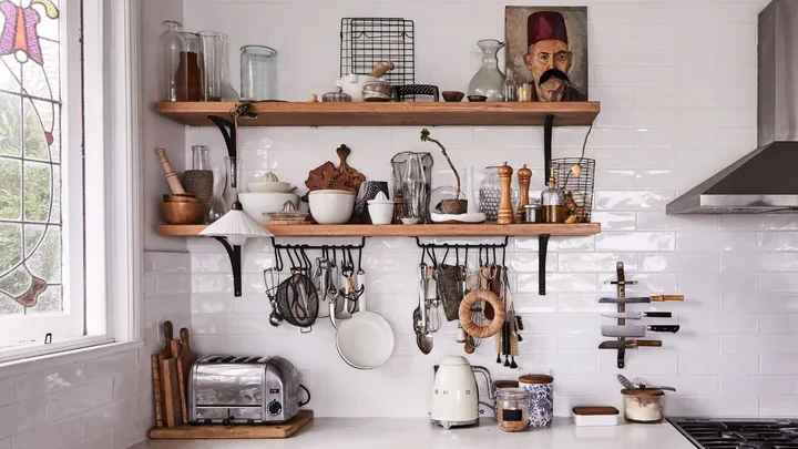 kitchen bench with appliances