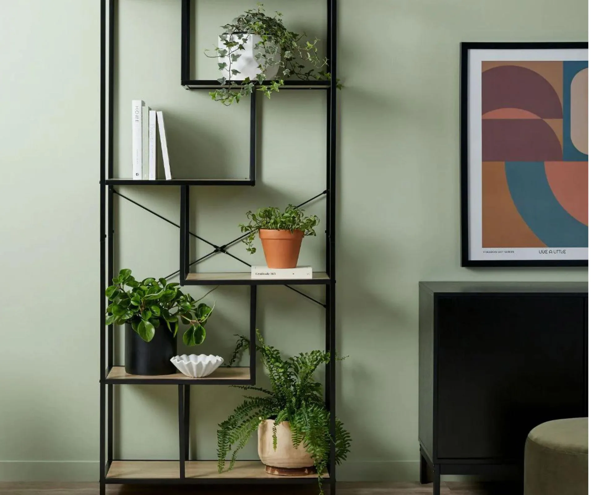 Mocka Milton Tall Plant Stand - Black