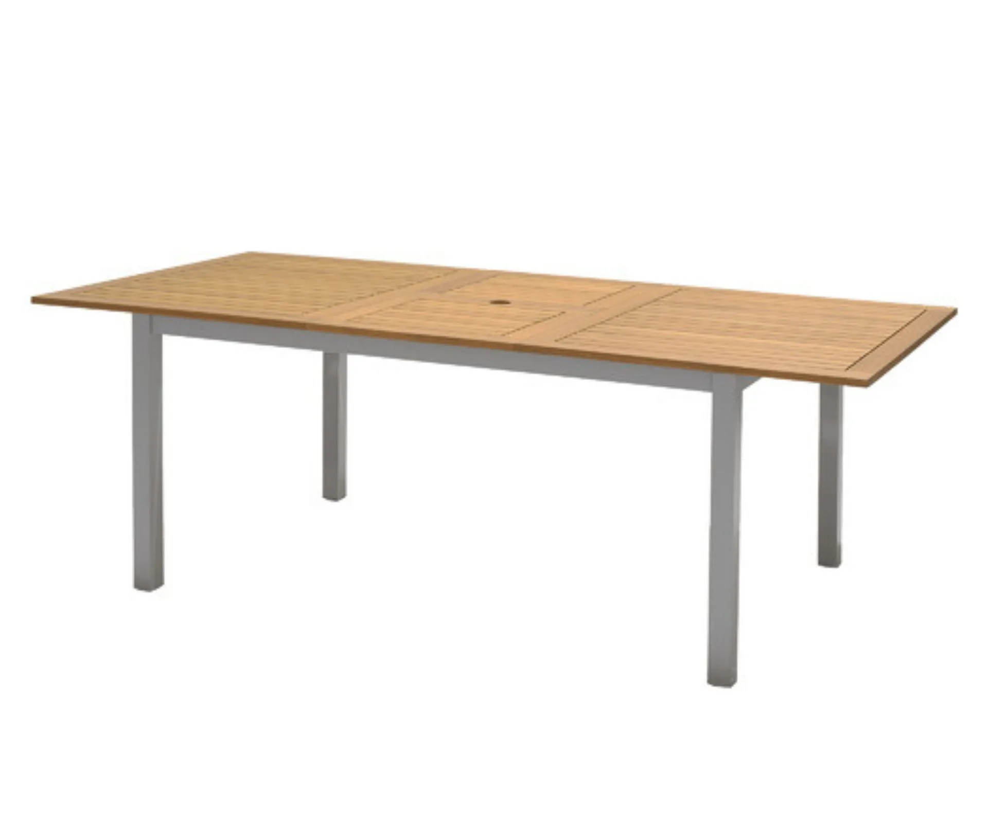 Natural Maui Eucalyptus Wood Outdoor Extendable Dining Table