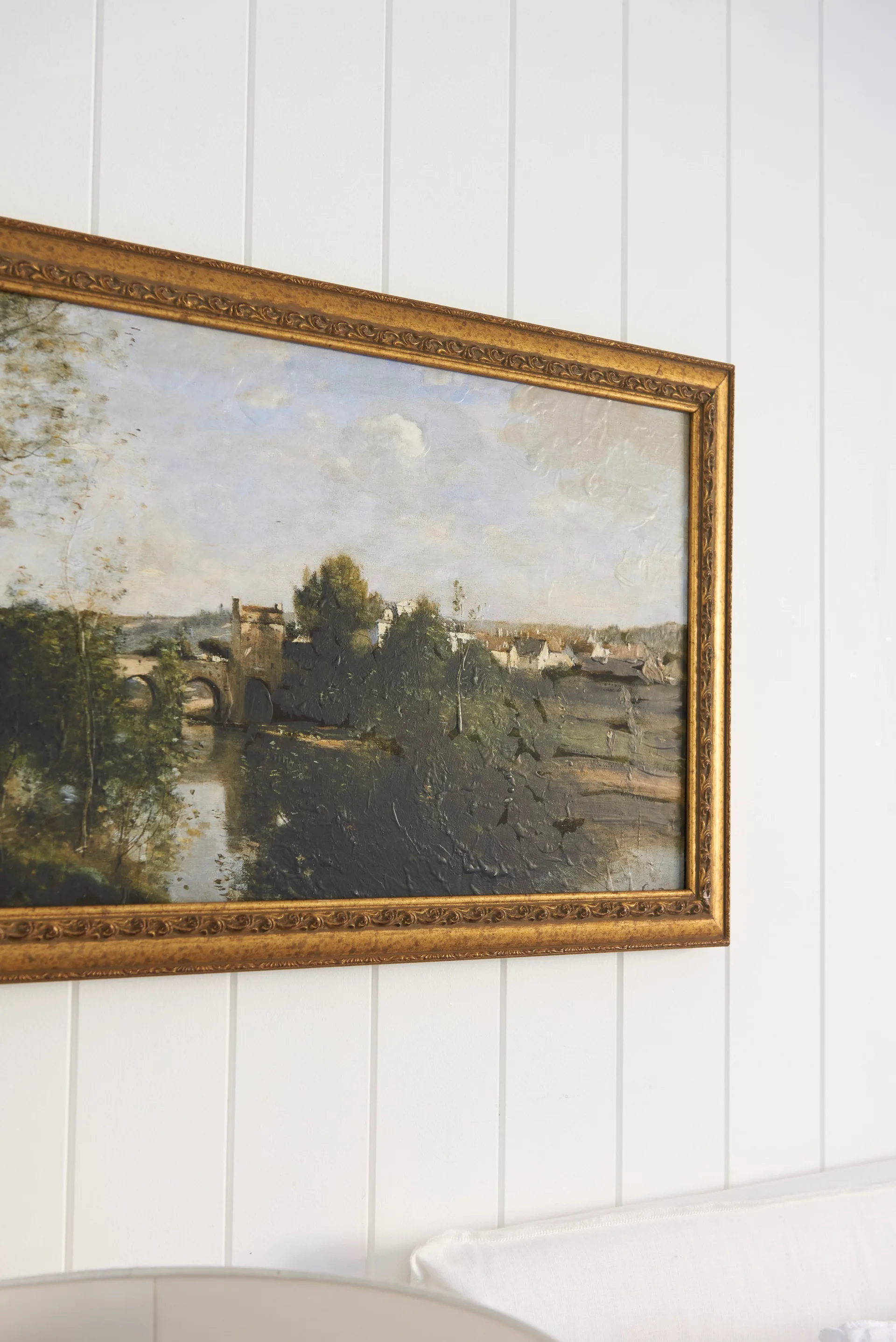 landscape oil painting with gold frame