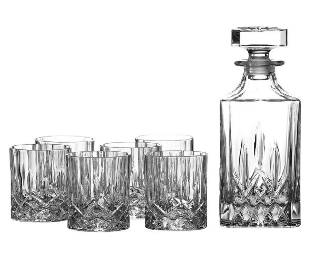 whiskey glasses and decanter set