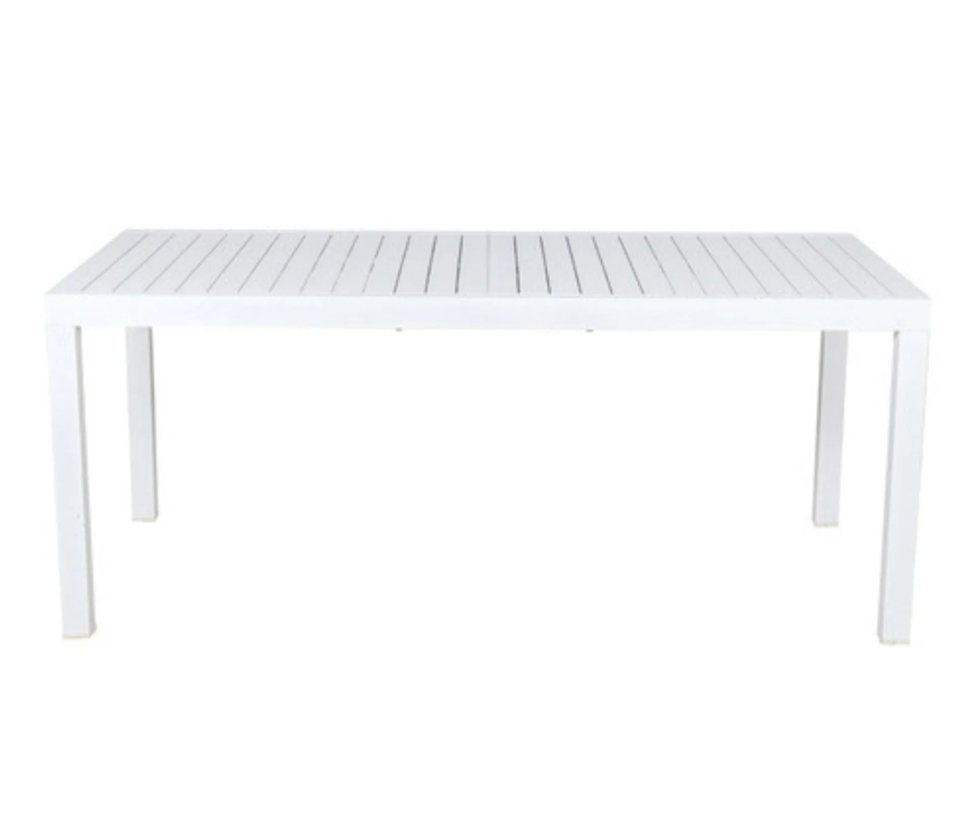 White Kos Extendable Outdoor Dining Table