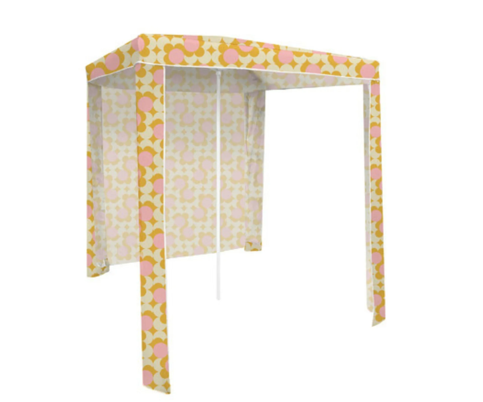 retro beach cabana best gazebo with pink orange and yellow retro dot design and pole in the middle
