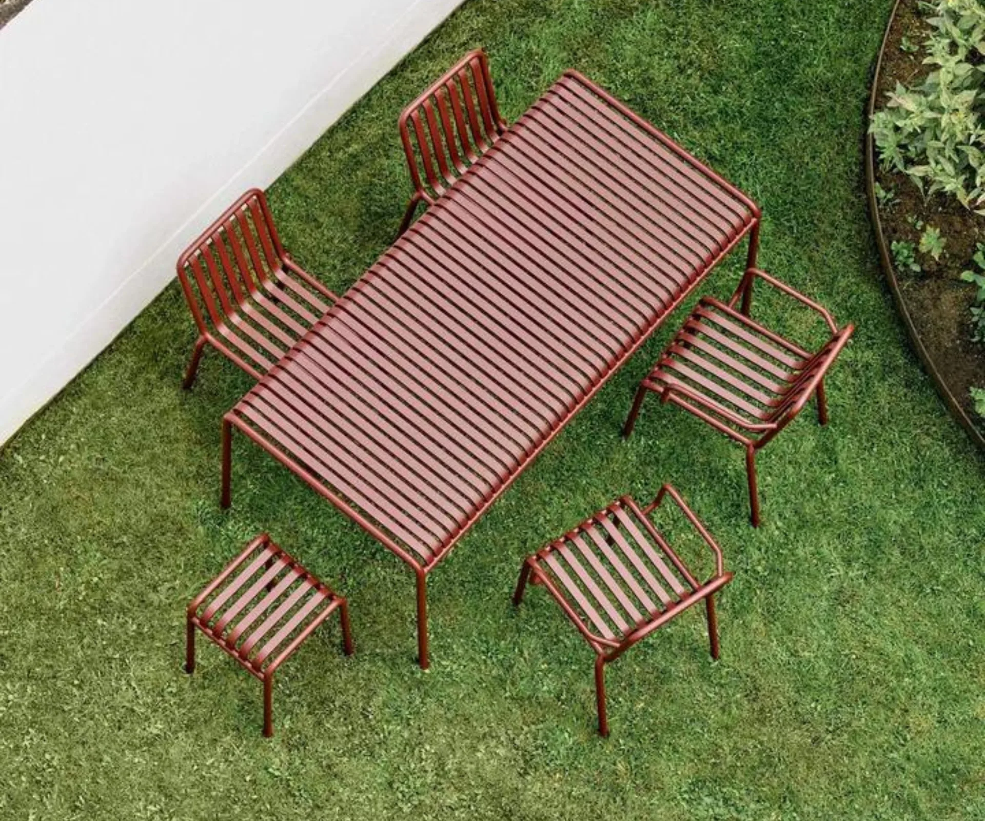 Hay Palissade Collection outdoor dining table set