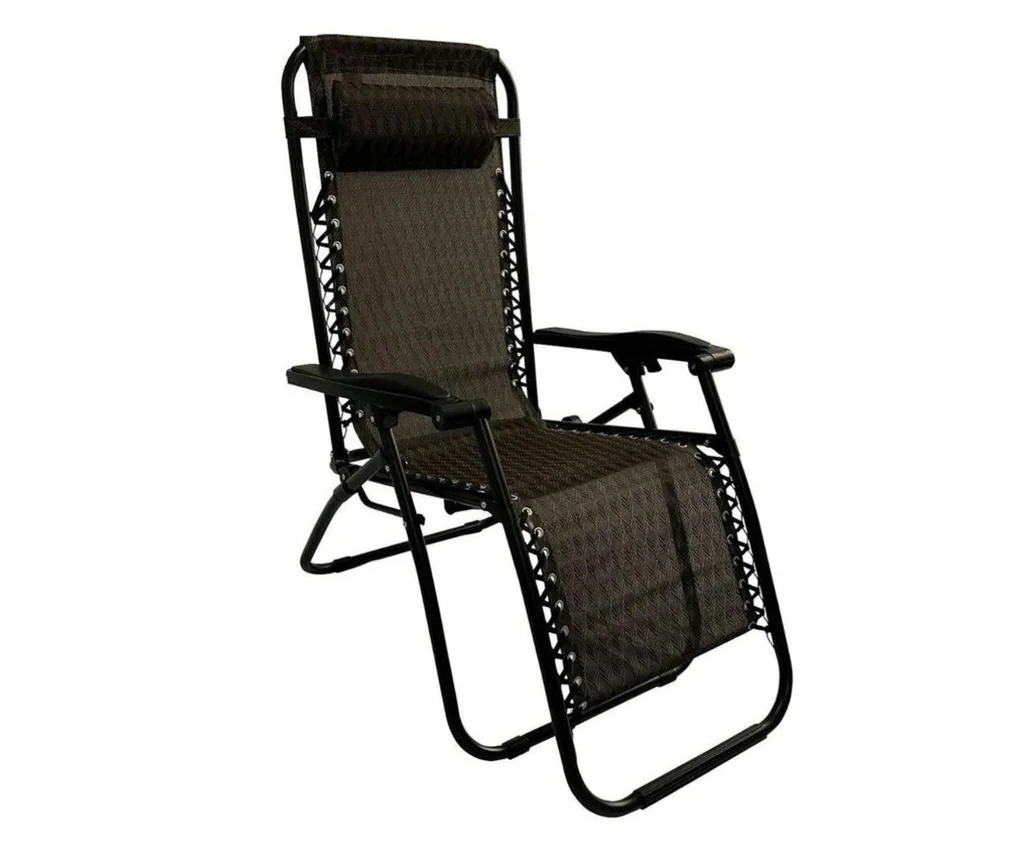 Kiliroo Reclining Sun Beach Deck Lounge Chair in Argyle
