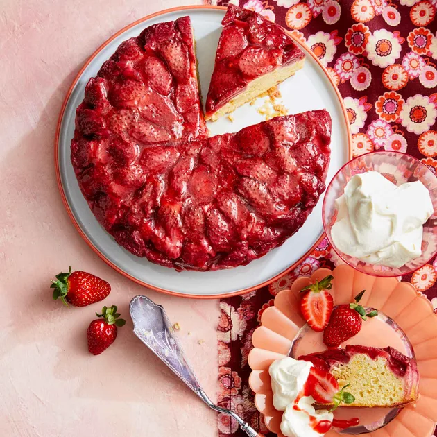 Strawberry upside down cake with sour cream - Better Homes & Gardens Australia