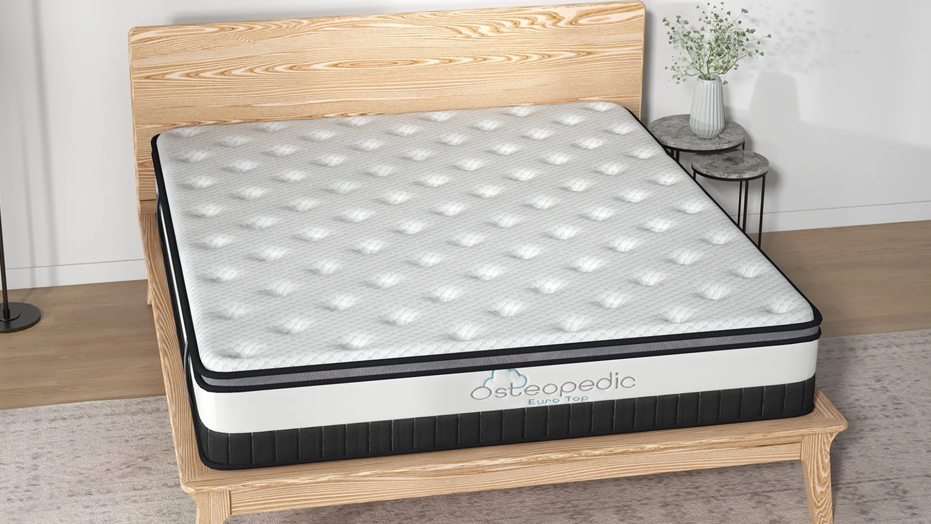 Osteopedic medium Euro top pocket spring king mattress