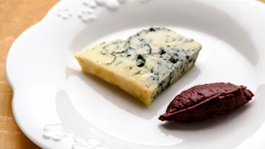 blue cheese and chocolate ganache