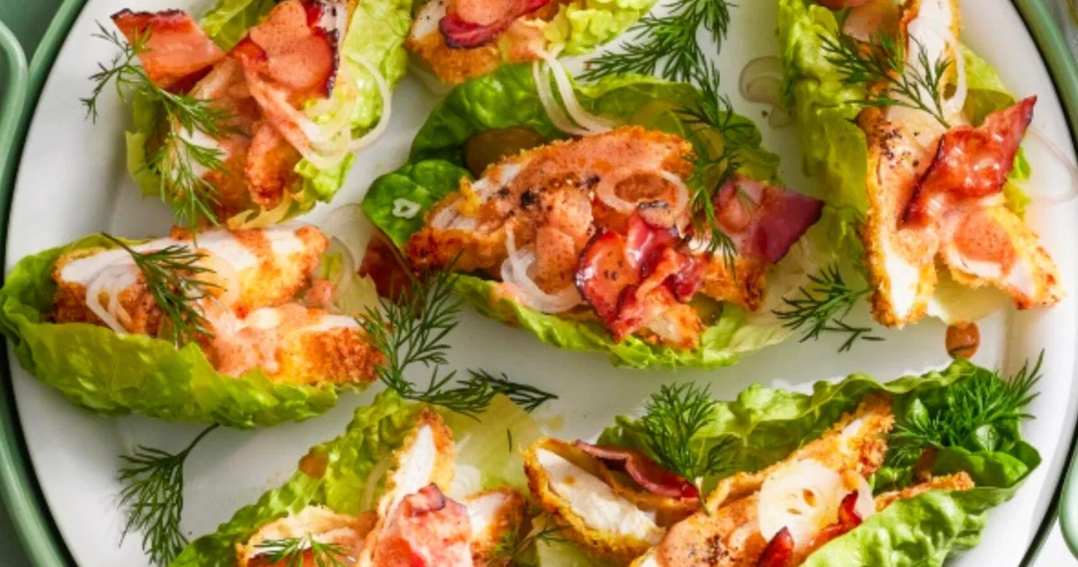 Air fryer bacon, chicken and lettuce cups - Better Homes & Gardens Australia