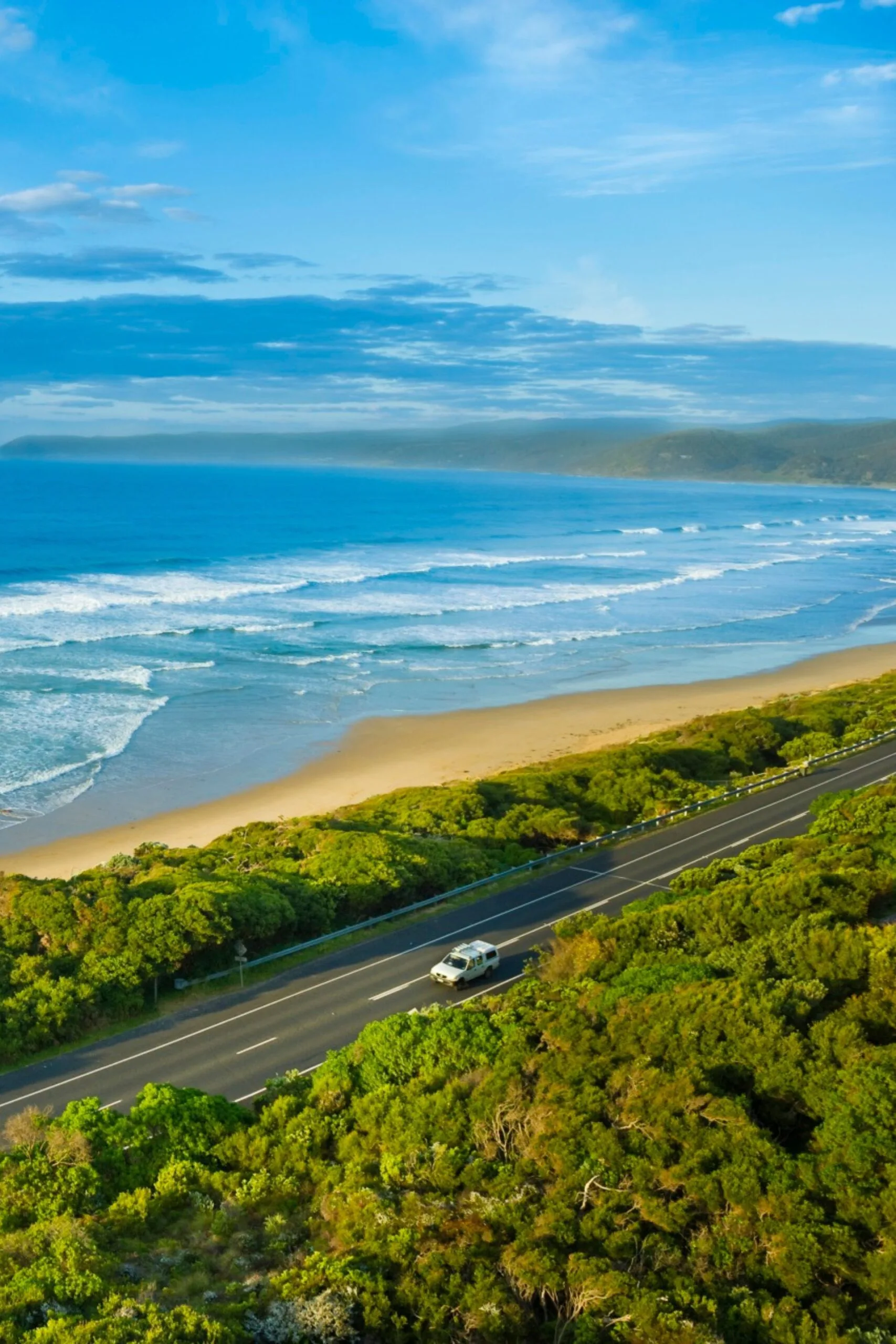 birds eye view of the great ocean road