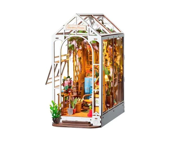 3D bookshelf puzzle of garden bookshoop