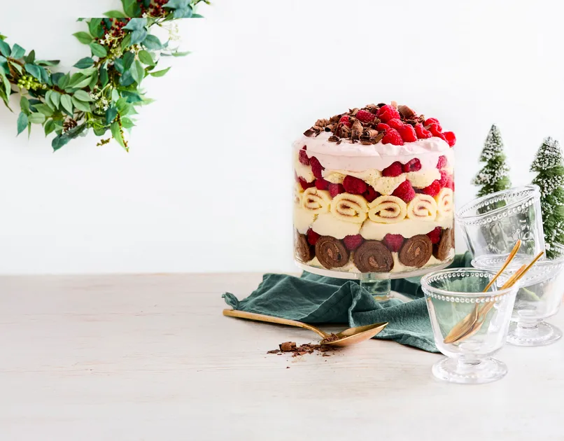 Colin's raspberry and panna cotta trifle is a must-try this Christmas Recipe