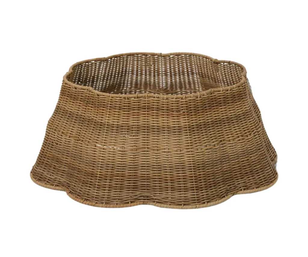 Adairs Natural Scalloped Christmas Tree Skirt