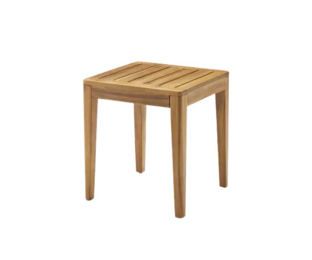 outdoor side table made of acacia wood from one the best outdoor furniture brands