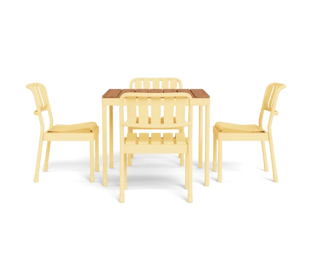 butter yellow four dining chairs outdoor furniture brands