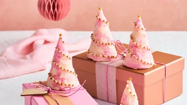 christmas tree desserts pink