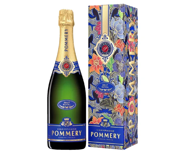 pommery champagne with blue packaging