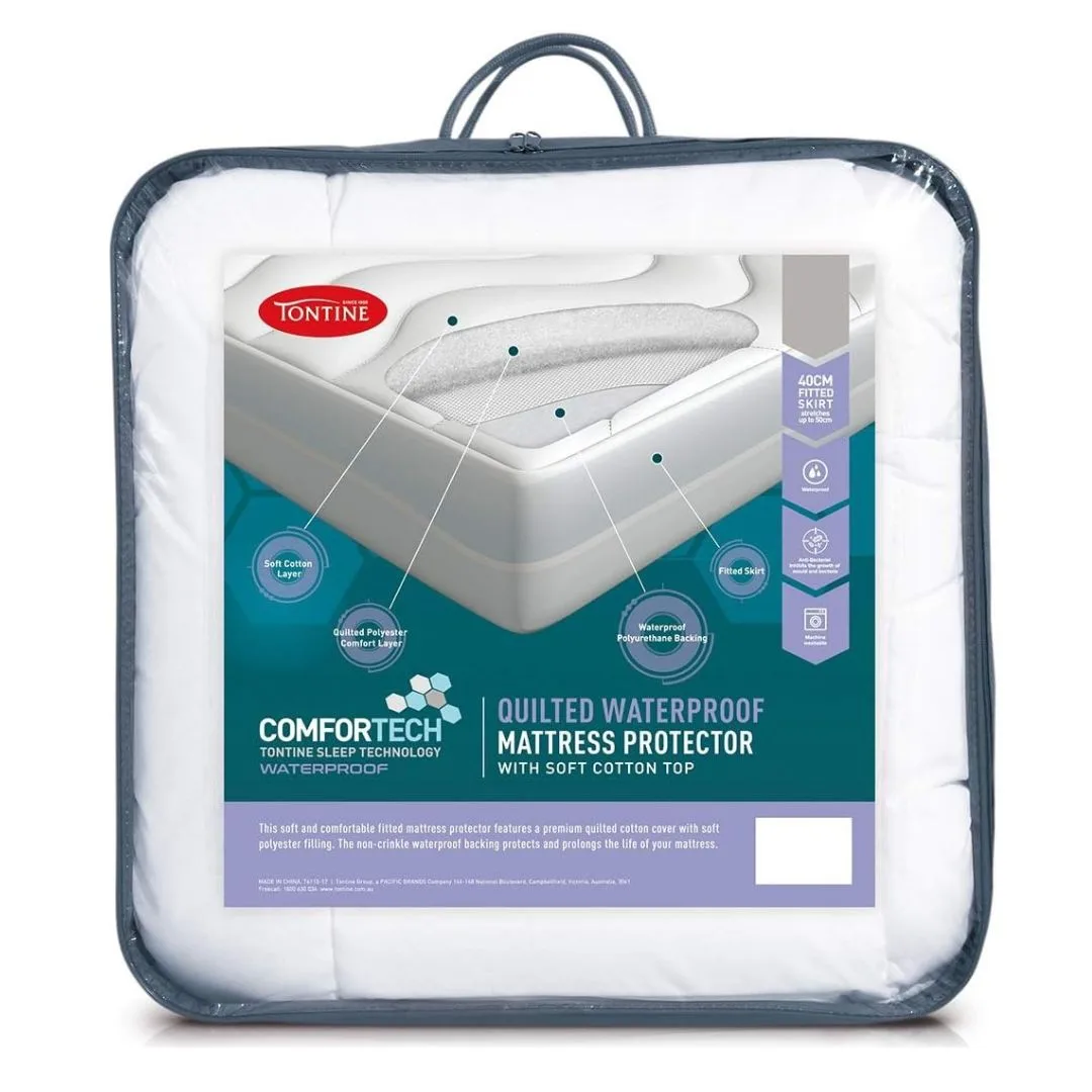 Tontine Comfortech Quilted Waterproof Mattress Protector Amazon Australia