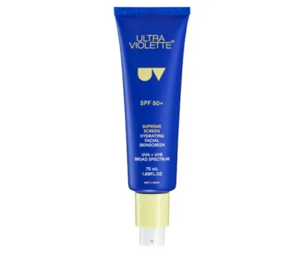 standalone image of sunscreen in blue and light yellows
