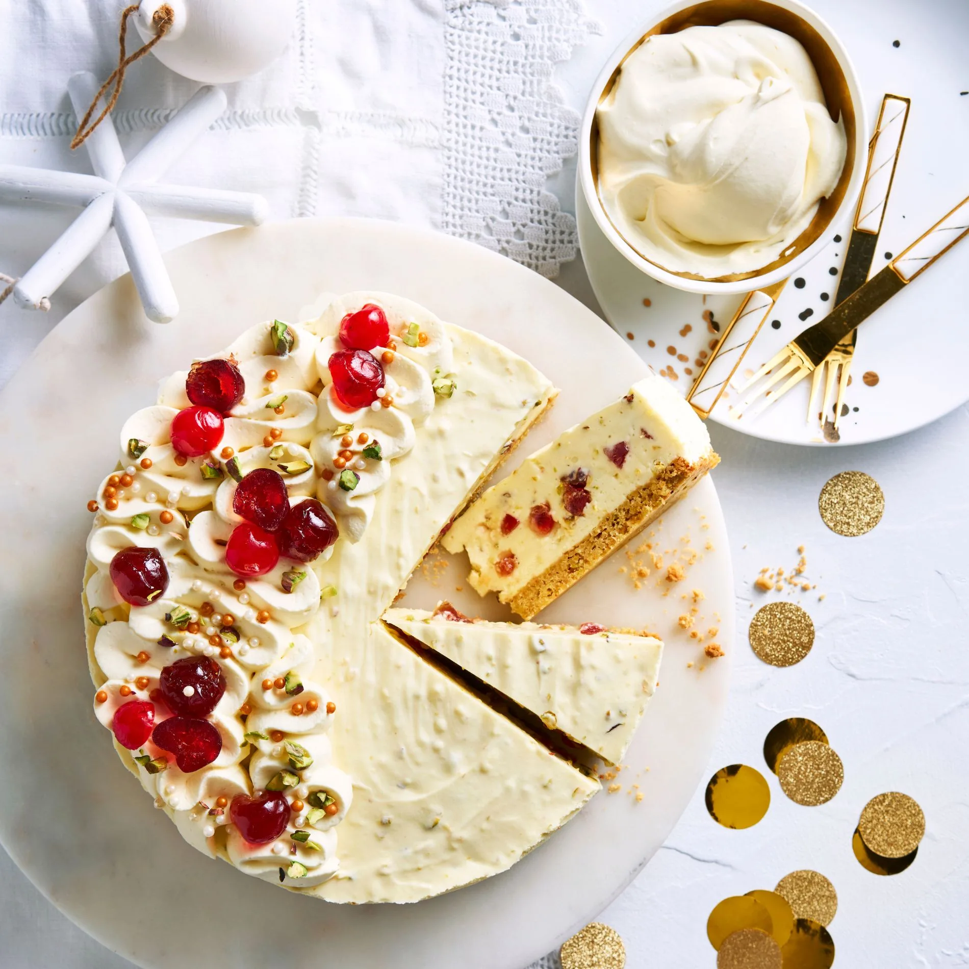 White Christmas mousse cake Better Homes and Gardens