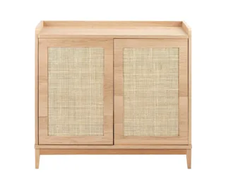 Salvator rattan wine buffet cabinet, Temple & Webster