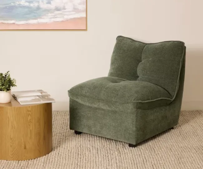 kmart august living como chenille lounge chair sage