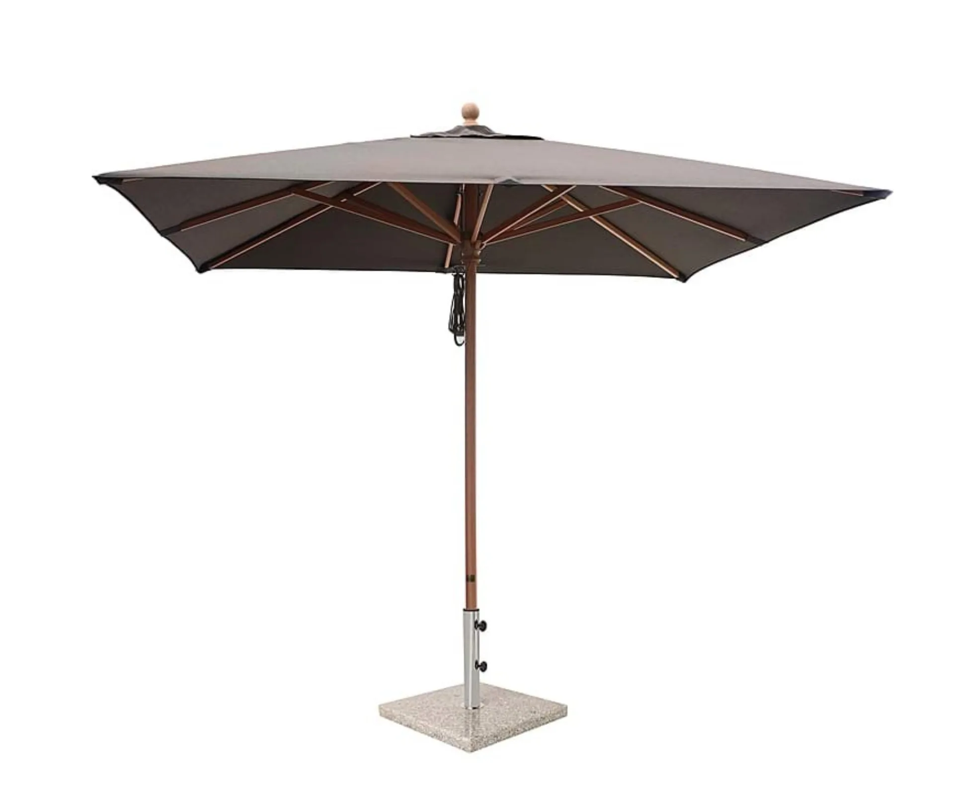 fancy outdoor umbrella in charcoal colour square canopy
