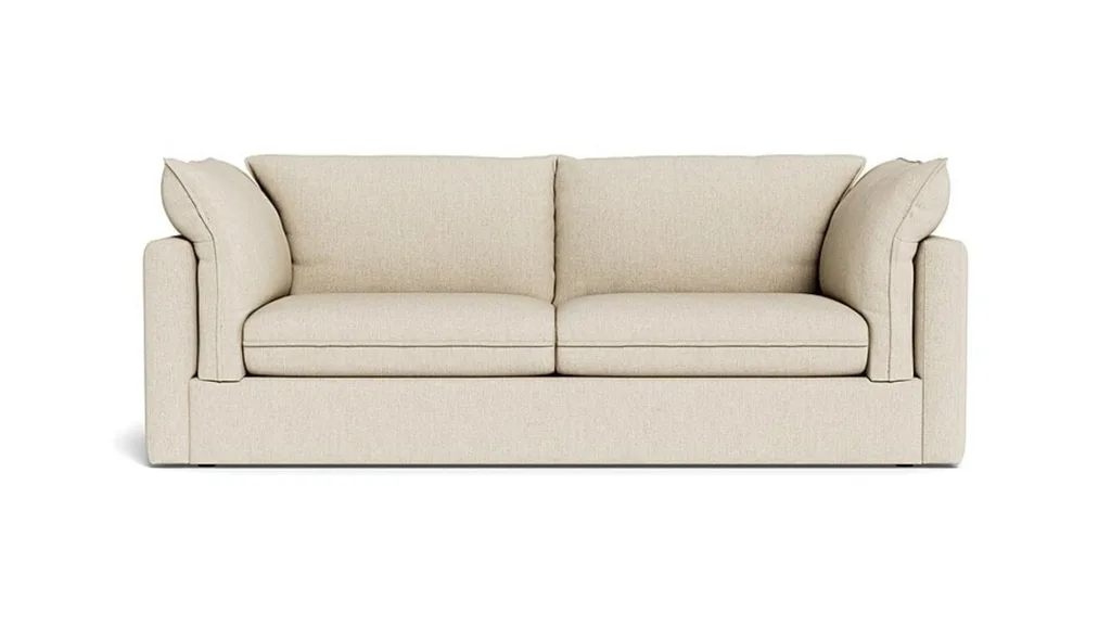 The Freedom Sorrento fabric sofa bed 3-seater design in Alpha Natural.