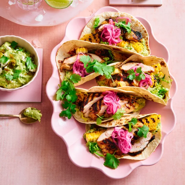 Smoky chicken tacos with green goddess guac - Better Homes & Gardens Australia