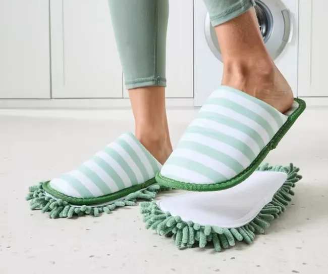 kmart dust slippers green