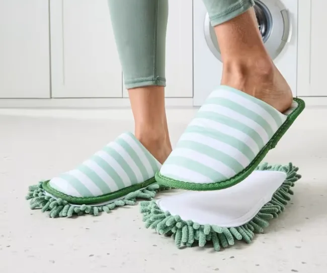 kmart dust slippers green