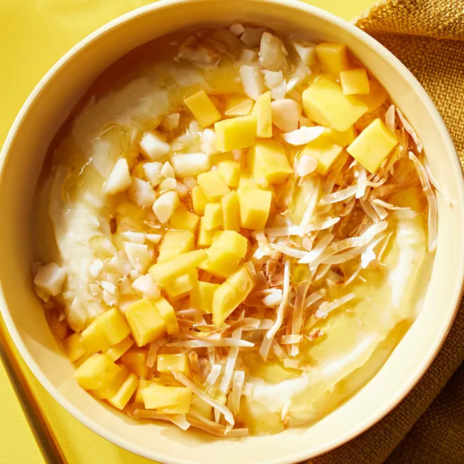 yellow smoothie bowl