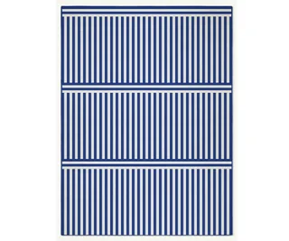 Plinth royal blue chenille rug, Double