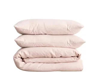 Linen duvet cover in Blush, Cultiver